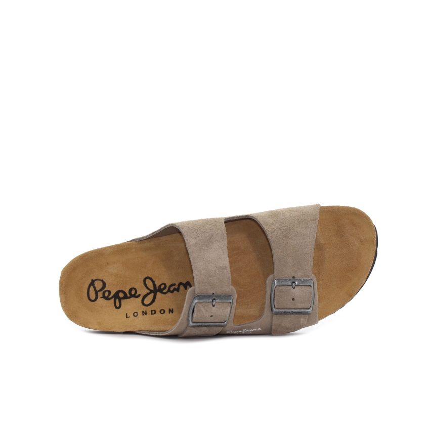 Pepe - Jeans Bio Suede barna férfi papucs