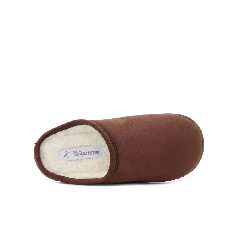 Wink - Ekli Home barna női papucs