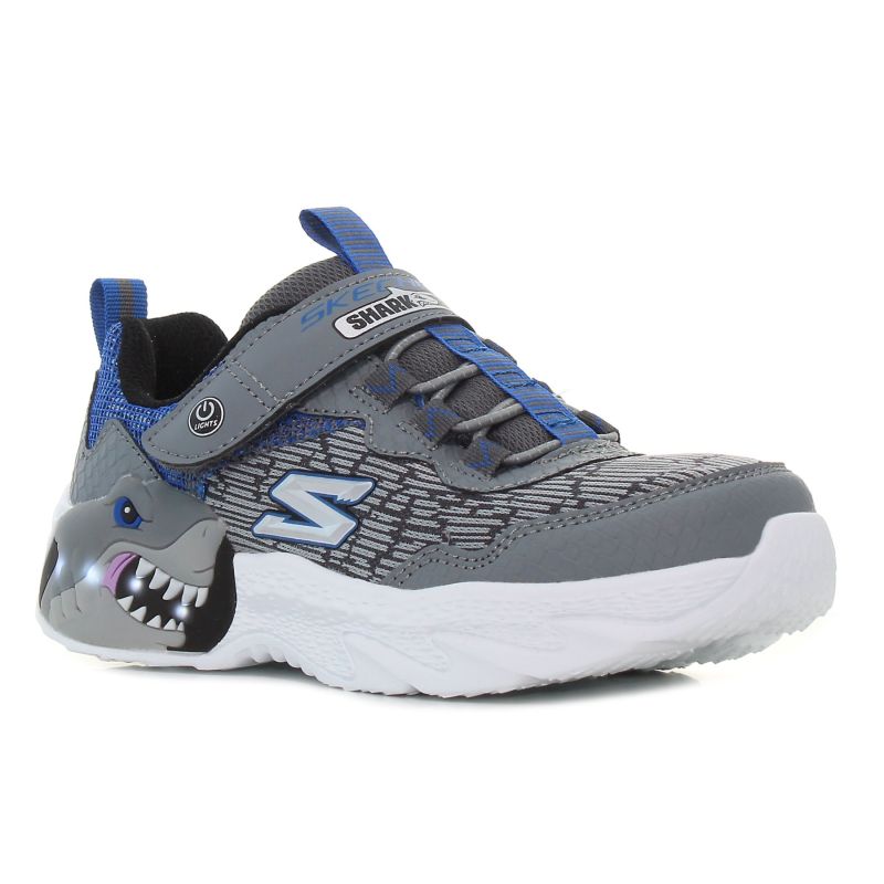 Skechers S-Lights - Creature - Lights villogó szűrke gyerek cipő-01
