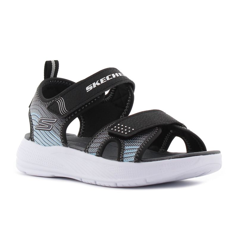 Skechers Microspec - Splash fekete gyerek szandál
