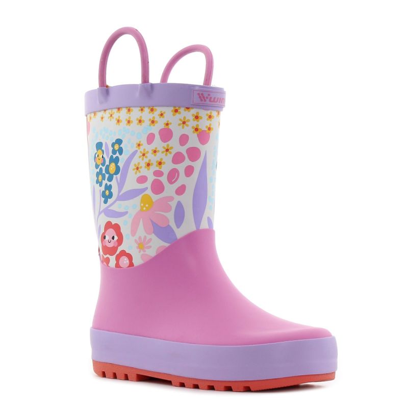 Wink - Aqqo - Flowers rózsaszín baba gumicsizma