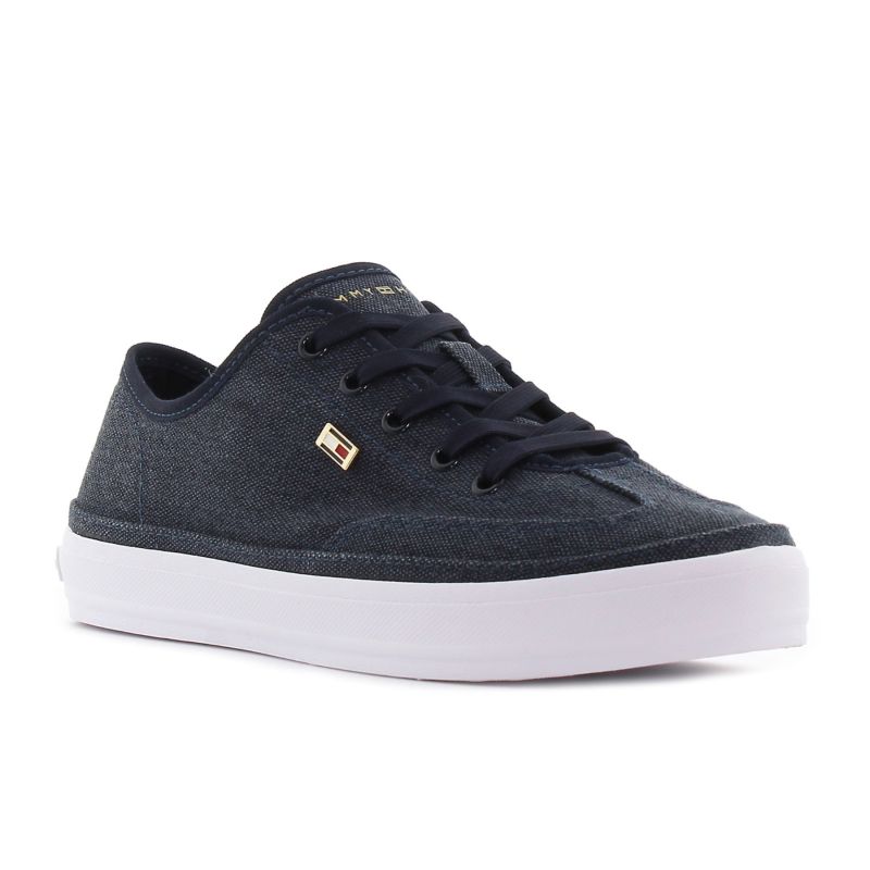 Tommy Hilfiger Washed Canvas sötétkék női cipő