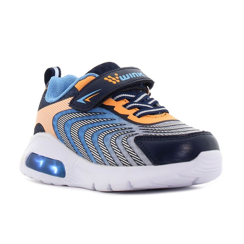 Wink - Zonux sötétkék fiú baba sneaker világítós
